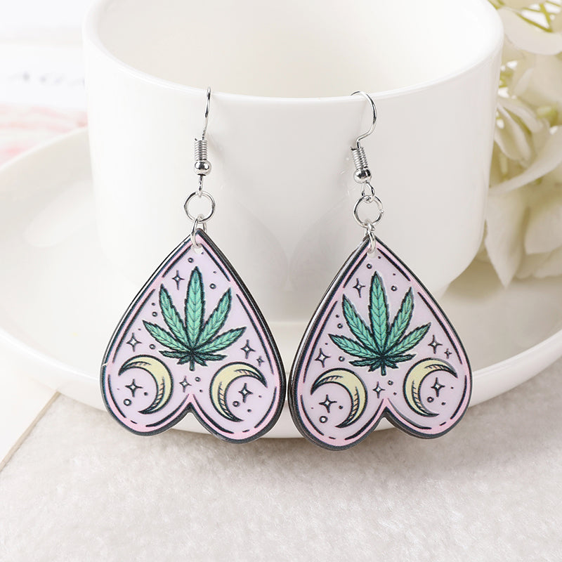 Moonlit Leaf Earrings