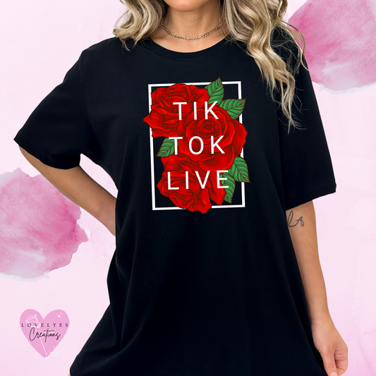 🌹 TikTok LIVE: Custom Rose-Printed State T-Shirt
